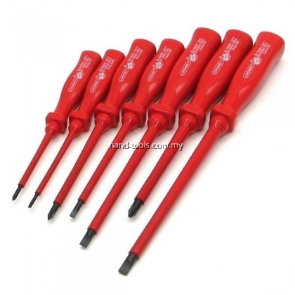 Proskit 8PK-8100E Set Pemutar Skru Penebat 1000V (7 Keping) Insulated Screwdriver Set (1000V) Proskit 8PK-8100E Set Pemutar Skru Penebat 1000V (7 Keping) Insulated Screwdriver Set (1000V)